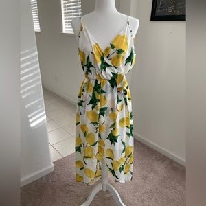 Dream of Me Lemon Print Summer Dress x-large